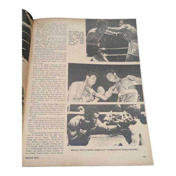 March 1974 The Ring Boxing Magazine Annual Heavyweight Contenders - Picture 7 of 8